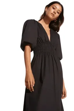 Faithfull The Brand Agnata Midi Dress Black Size 6 for rent on The Volte - image 3