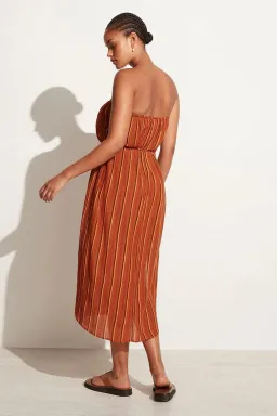 Faithfull The Brand Luannah Midi Dress Aria Stripe Size 8 for rent on The Volte - image 3