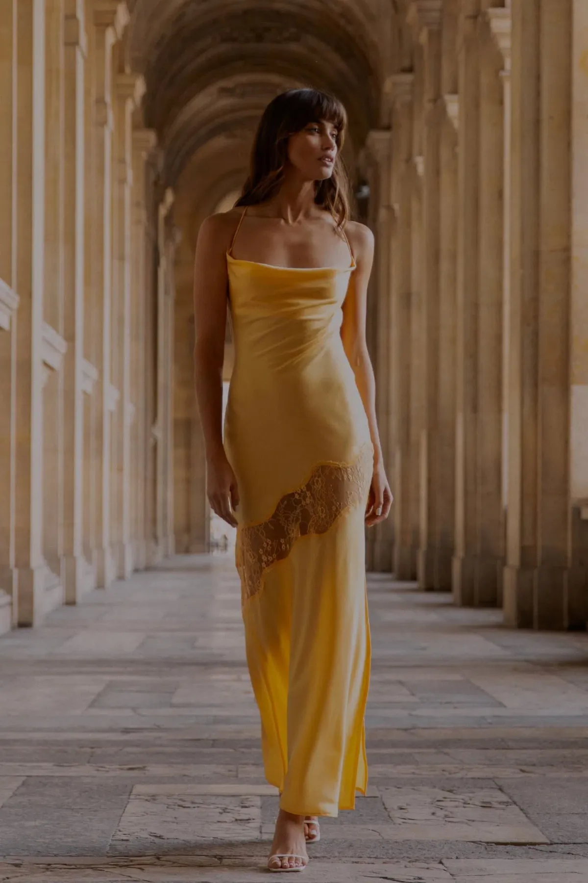 Meshki Chandra Maxi Dress Lemon Size L /AU 12 - Image 3