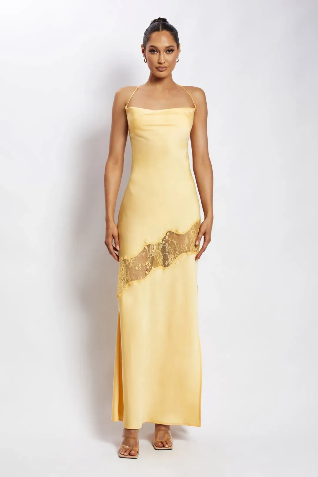 Meshki Chandra Maxi Dress Lemon Size L /AU 12 for rent on The Volte - main image