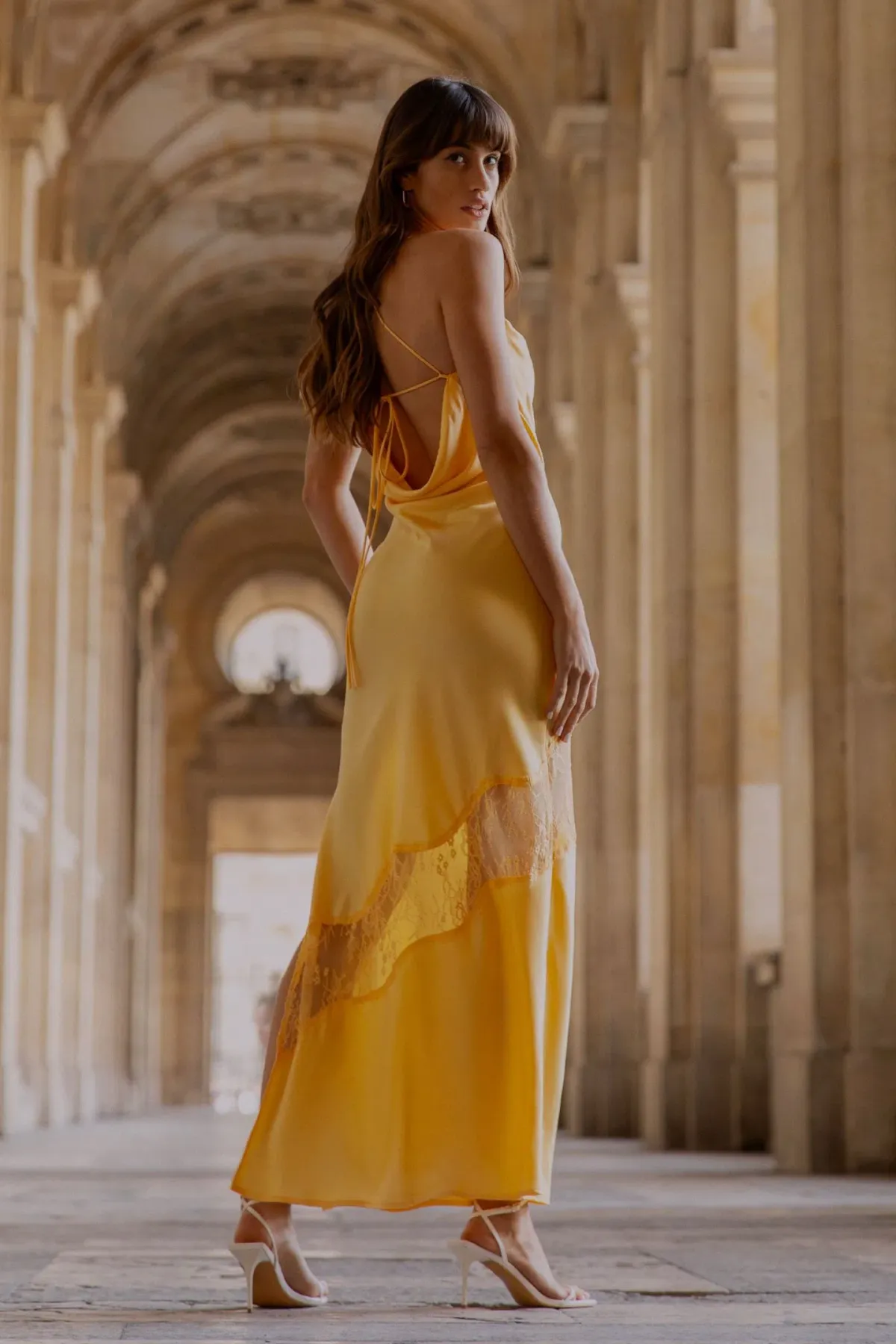 Meshki Chandra Maxi Dress Lemon Size L /AU 12 - Image 4