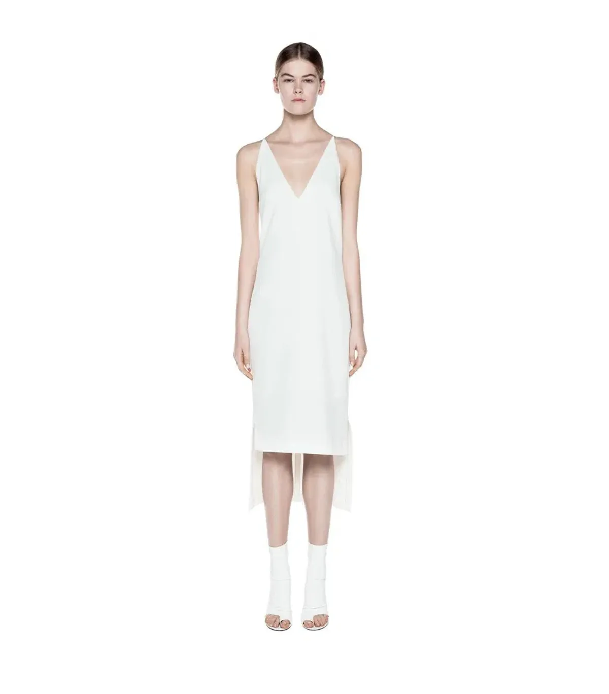 Dion Lee Fine Line Cami Slip Dress in White Size 8 - Image 1