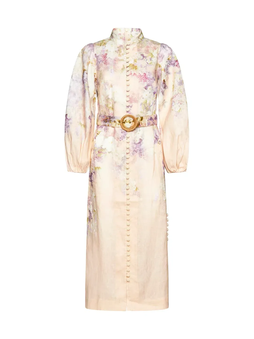 Zimmermann Lyrical Buttoned Midi Dress in Dreamy Floral Size 1/ AU 10 for rent on The Volte - main image