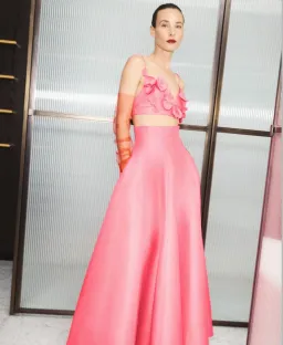 Acler Isla Top and Maxi Skirt Set Pink Rose Size 8 for rent on The Volte - image 2