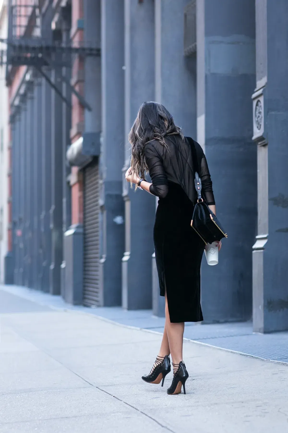 Dion Lee Fine Line Cami Slip Dress Black Size 10 - Image 5