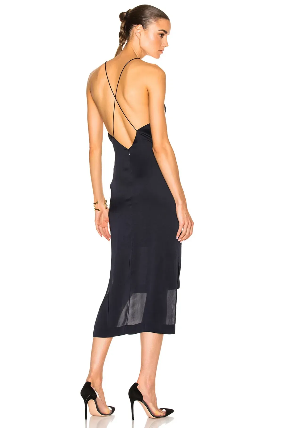 Dion Lee Fine Line Cami Slip Dress Black Size 10 - Image 8