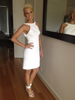 Dion Lee Halter Neck Backless Mini Dress White Size 6 for rent on The Volte - image 1