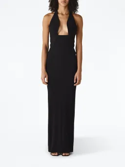 Christopher Esber Tailored Slope Halter Dress Black Size 6 for rent on The Volte - image 1