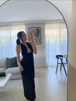 Christopher Esber Tailored Slope Halter Dress Black Size 6 for rent on The Volte - image 4