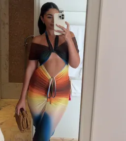 Pfeiffer Lexington Dress Earth Multi Size 8 for rent on The Volte - image 1