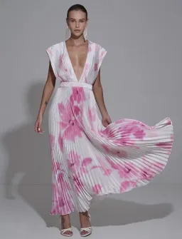 L'Idee Gala Gown Jardin Print Size 10 for rent on The Volte - image 3