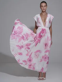 L'Idee Gala Gown Jardin Print Size 10 for rent on The Volte - image 4