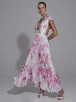 L'Idee Gala Gown Jardin Print Size 10 for rent on The Volte - image 2