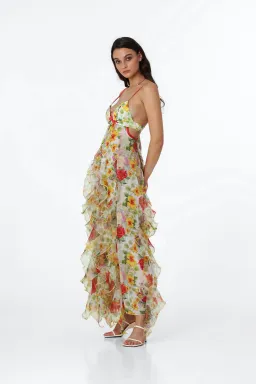 Menti - iris Maxi Dress Multi Size S / AU 8 for rent on The Volte - image 2