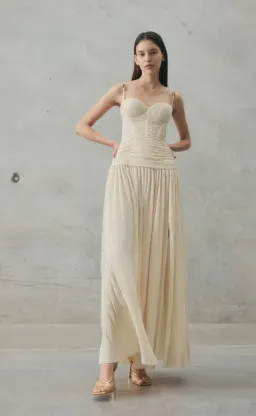 Manning Cartell Double Time Pleat Dress Nougat Size 8 for rent on The Volte - image 1