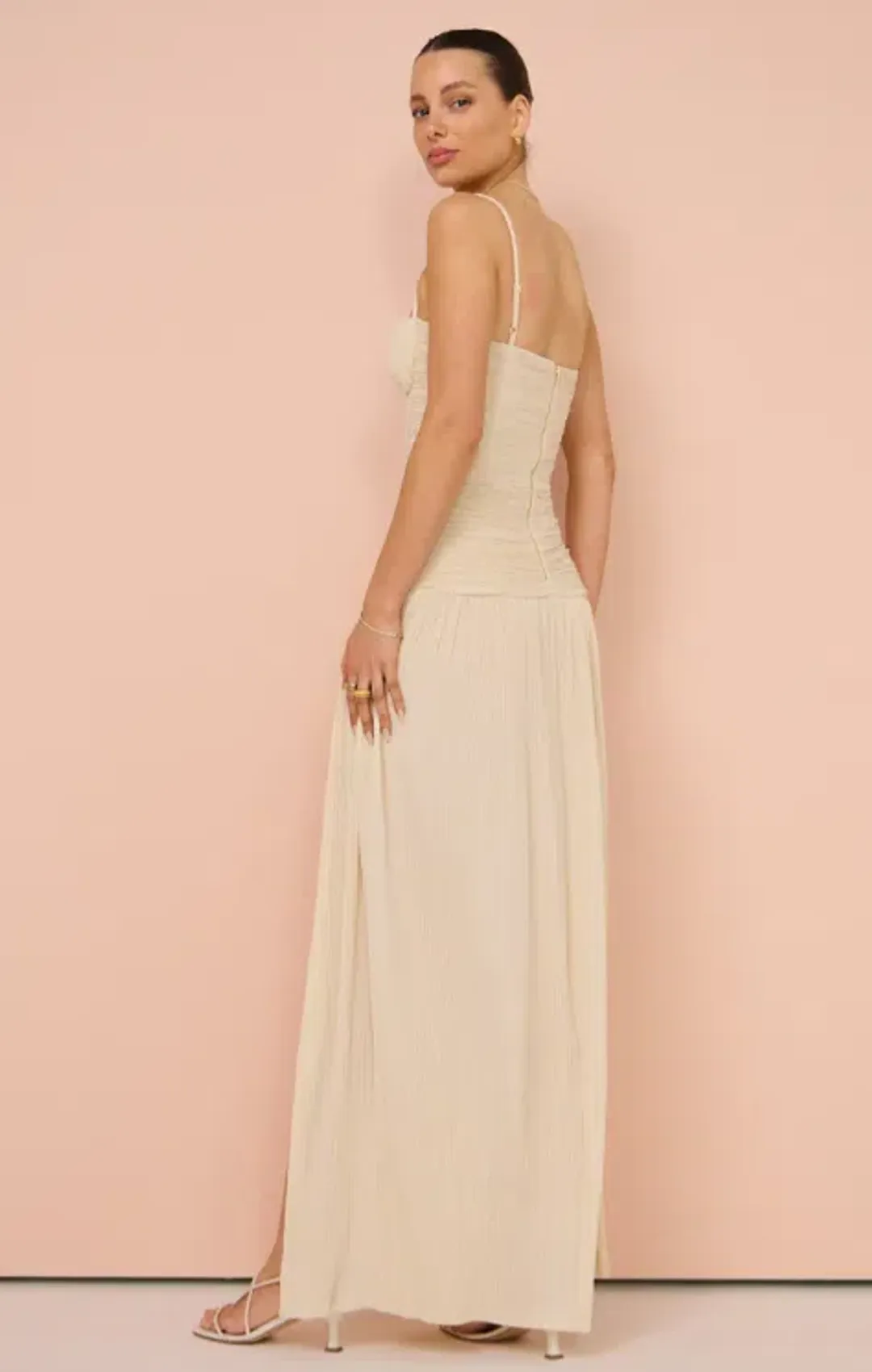 Manning Cartell Double Time Pleat Dress Nougat Size 8 for rent on The Volte - main image