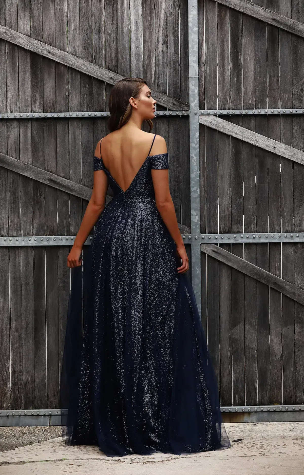 Jadore JX3029 Gown Navy Blue Size 16 - Image 3