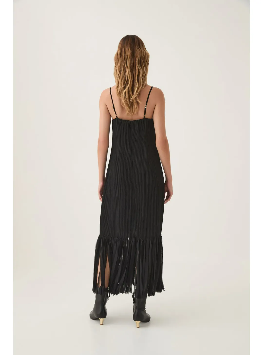 Aje Arris Fringed Maxi Dress in Black Size AU 14 for rent on The Volte - main image