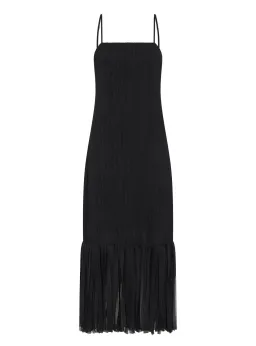 Aje Arris Fringed Maxi Dress in Black Size AU 14 for rent on The Volte - image 5