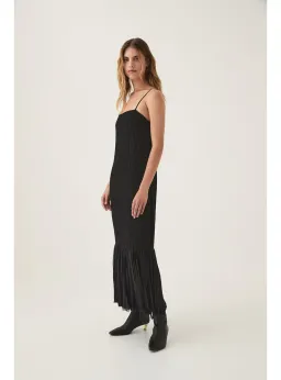 Aje Arris Fringed Maxi Dress in Black Size AU 14 for rent on The Volte - image 2