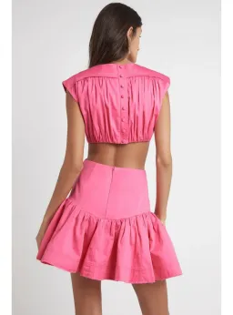 Aje Solstice Cut Out Ring Flip Mini Dress Pink Size AU 8 for rent on The Volte - image 3