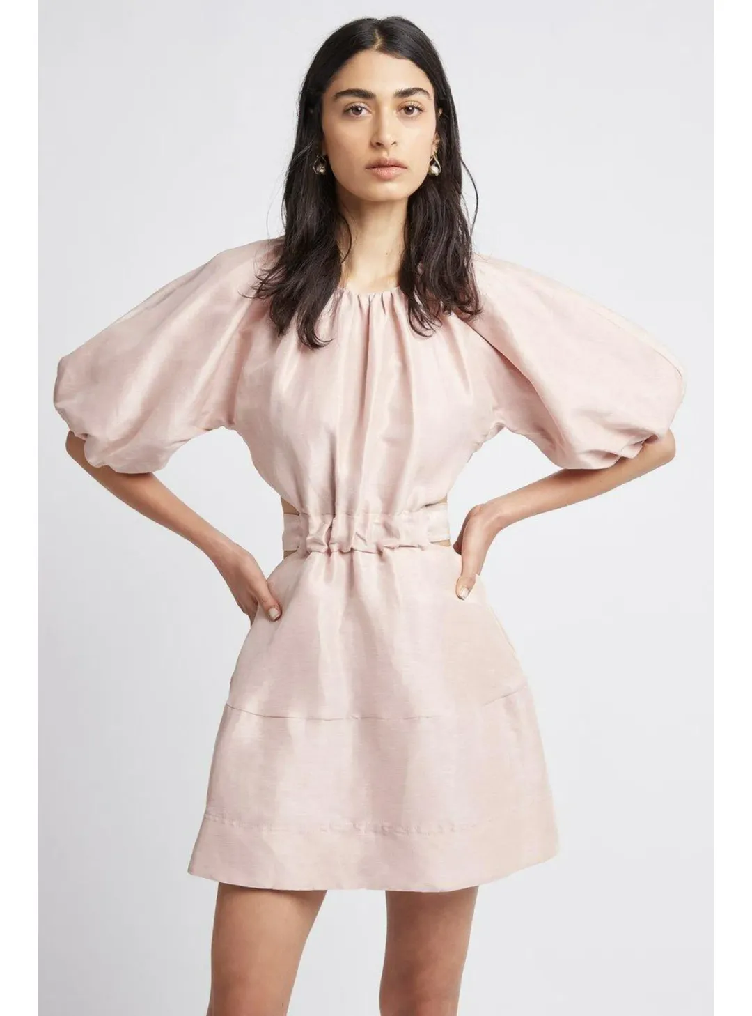 Aje Psychedelia Mini Dress Blush Size AU 8 for rent on The Volte - main image