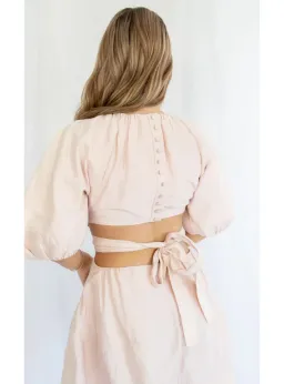 Aje Psychedelia Mini Dress Blush Size AU 8 for rent on The Volte - image 5