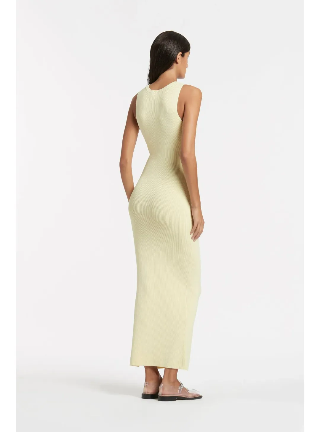 Sir the Label Kelvin Draped Midi Dress in Lemon Size AU 8 for rent on The Volte - main image