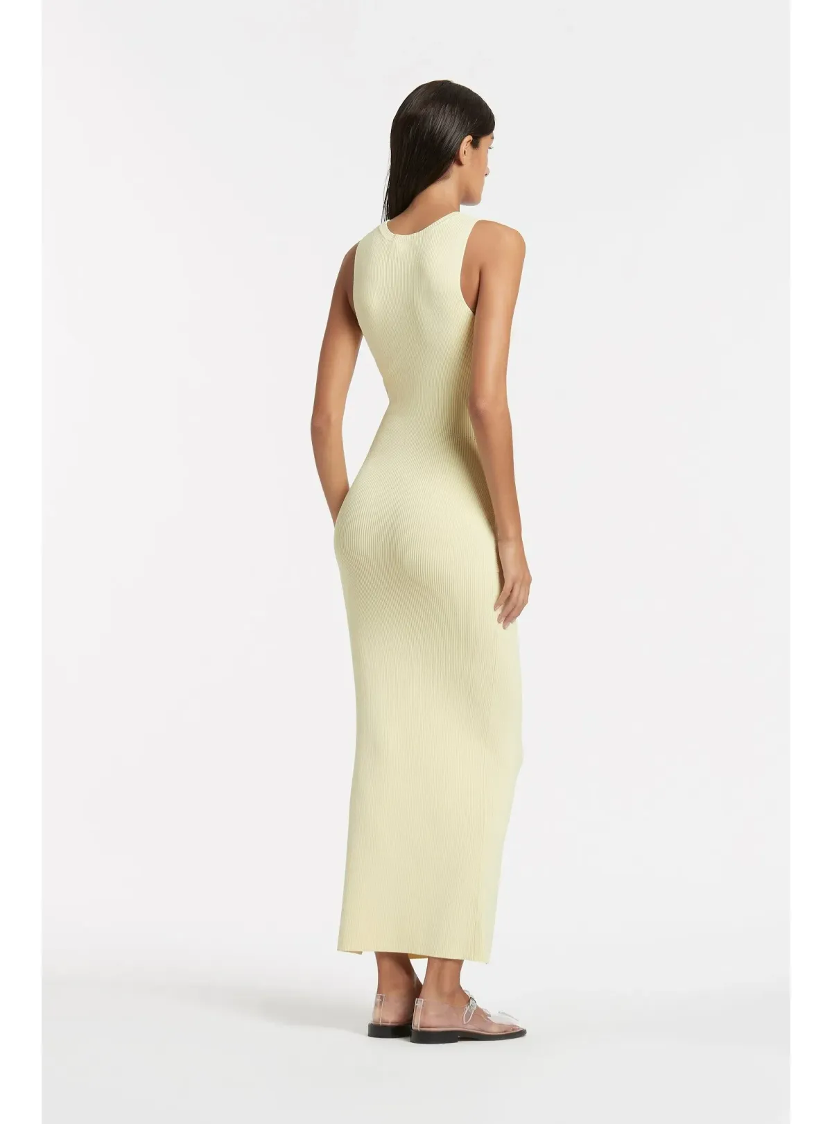 Sir the Label Kelvin Draped Midi Dress in Lemon Size AU 8 - Image 2