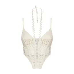 Dion Lee Coral Crochet Corset Cream Size 6 for rent on The Volte - image 4