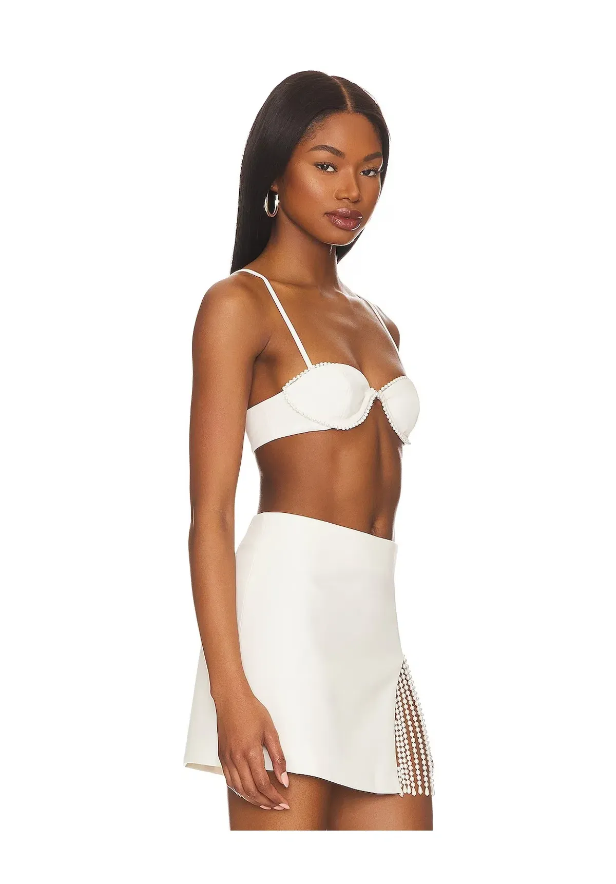 Camila Coelho Camila Mini Skirt Ivory Size 8 - Image 2