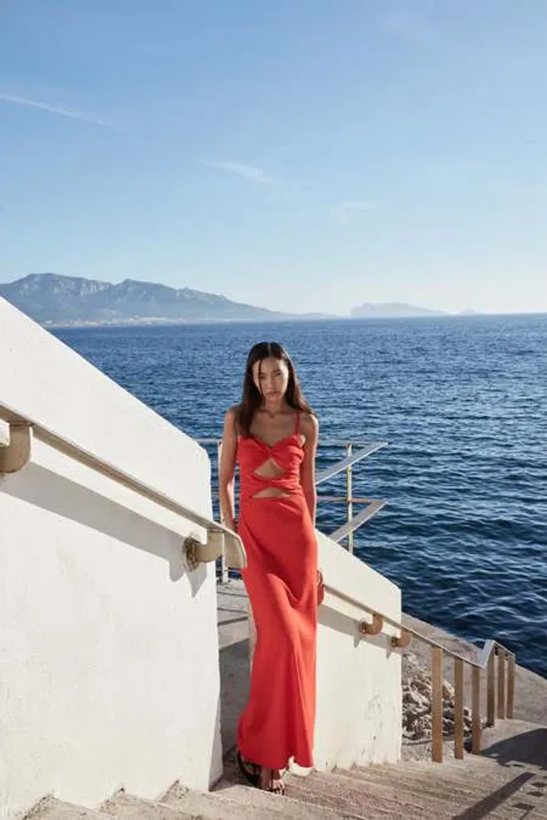 Anna Quan Natalia Maxi Cutout Dress Chili Red Size 8 for rent on The Volte - main image