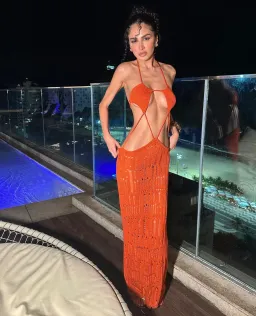 Jaded London Rumba Maxi Dress Orange Size 6 for rent on The Volte - image 2