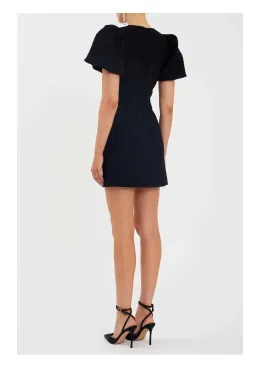 Rebecca Vallance Juliana Puff Sleeve Mini Dress Black Size 10 for rent on The Volte - image 3