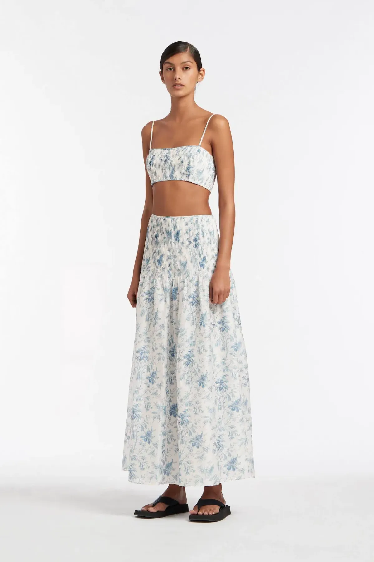 Sir the Label Clementine Pintuck Set in Blue Size 0 / AU 6 for rent on The Volte - main image