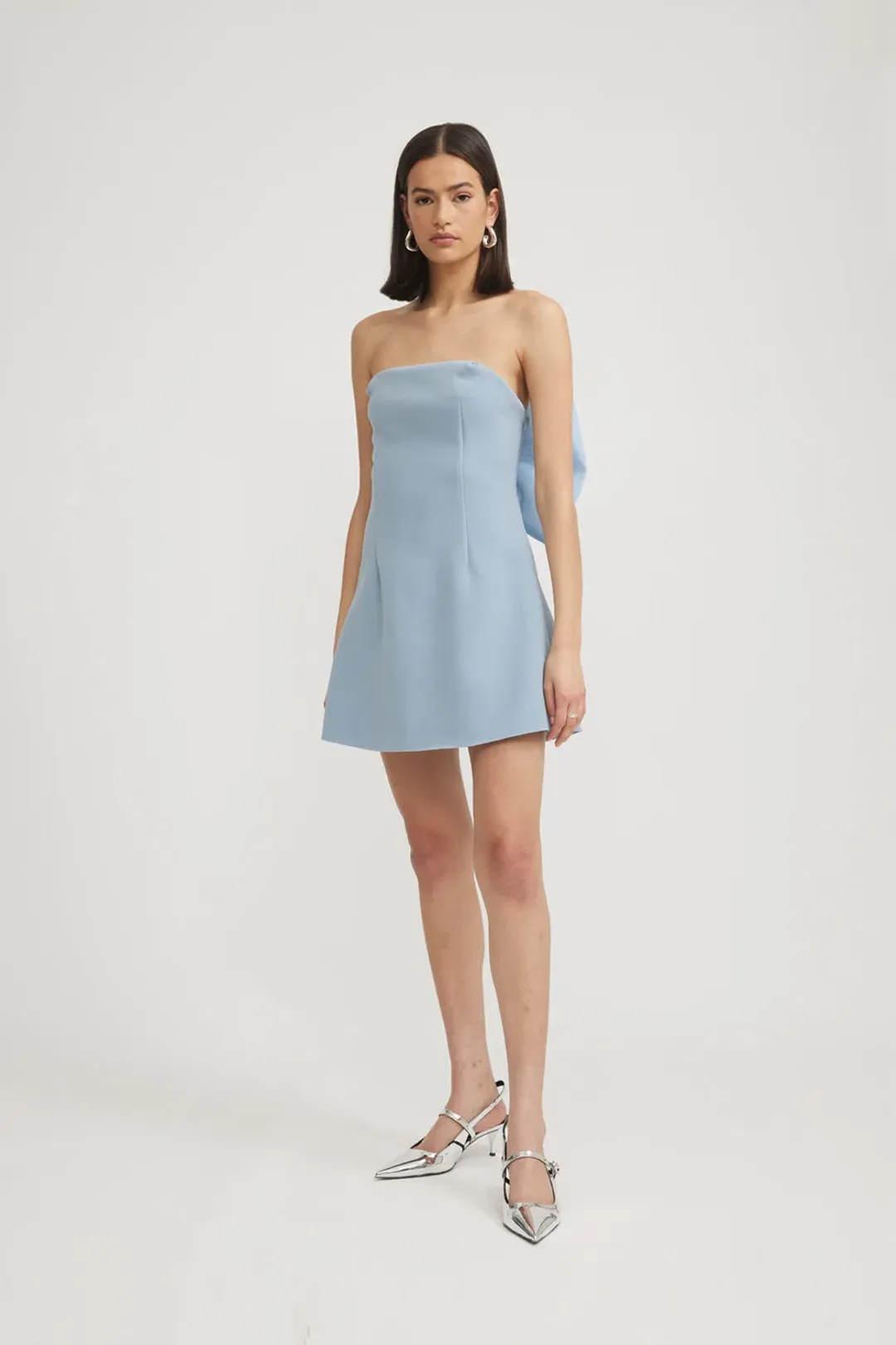 Tojhà Daria Mini Dress Powder Blue Size 8 for rent on The Volte - main image
