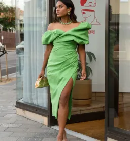 Rachel Gilbert Gia Midi Dress Green Size 3 / AU 12 for rent on The Volte - image 6