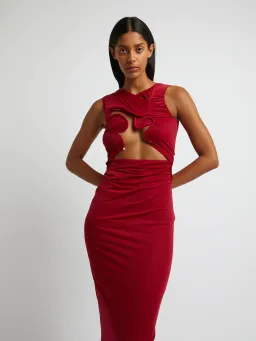 Christopher Esber Venus Tank Dress Cherry Size 8 for rent on The Volte - image 2