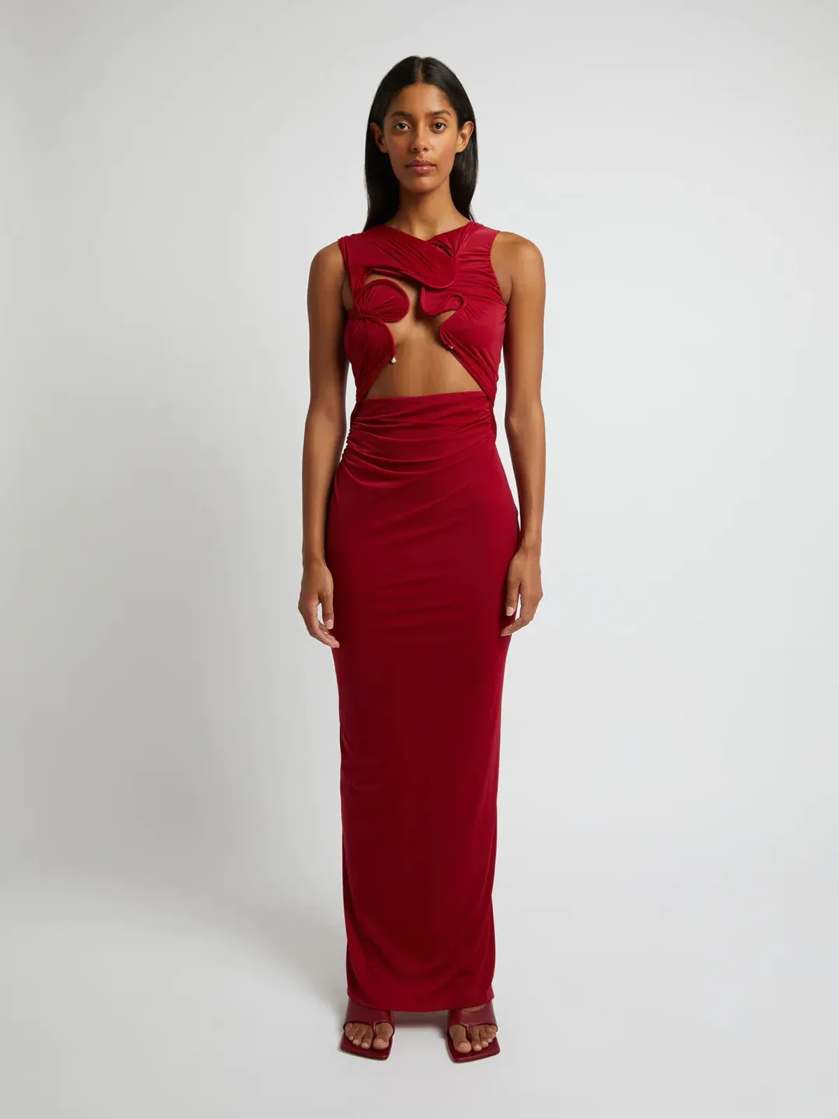 Christopher Esber Venus Tank Dress Cherry Size 8 for rent on The Volte - main image
