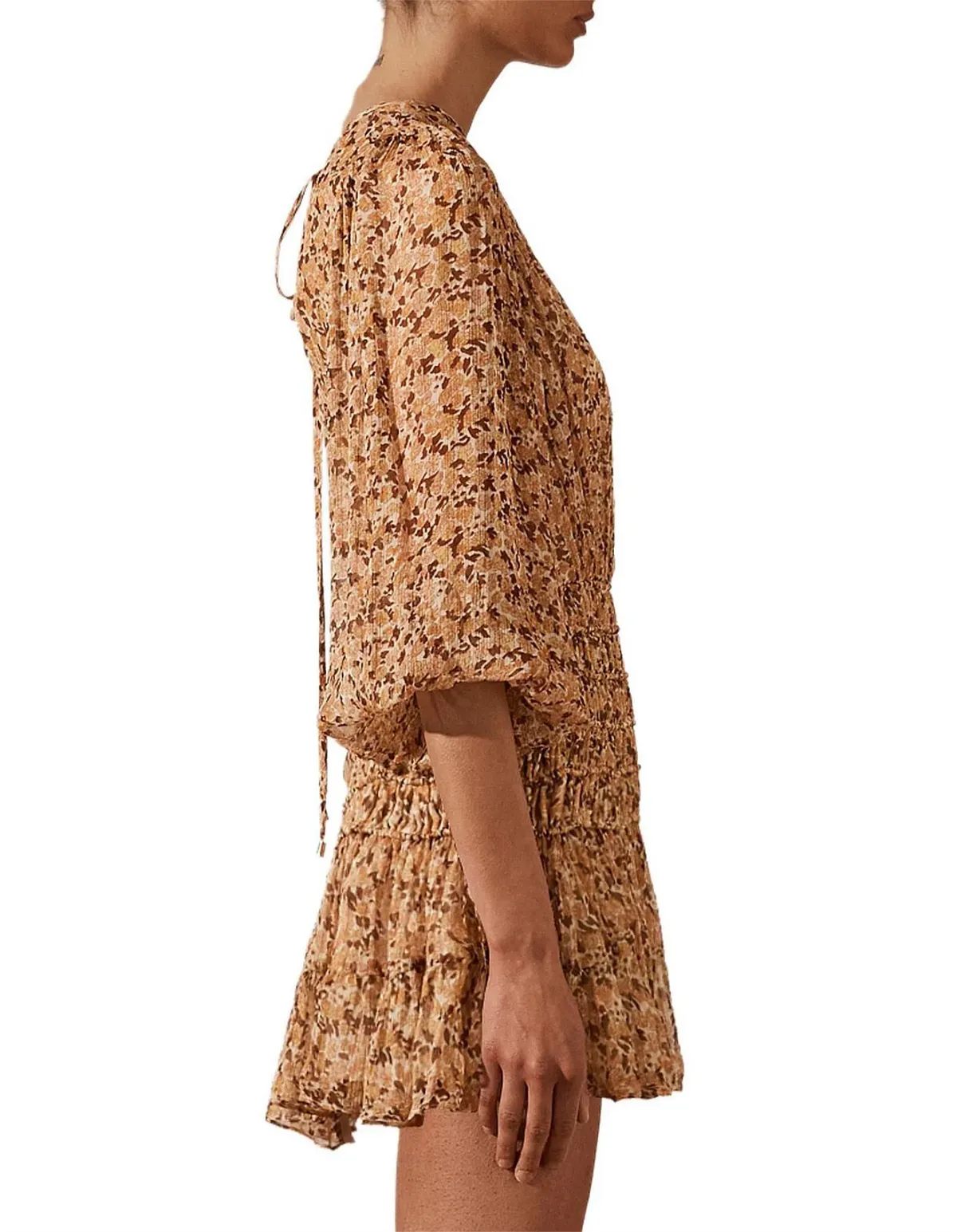 Shona Joy Colette Balloon Sleeve Mini Dress Floral Size 8 - Image 4