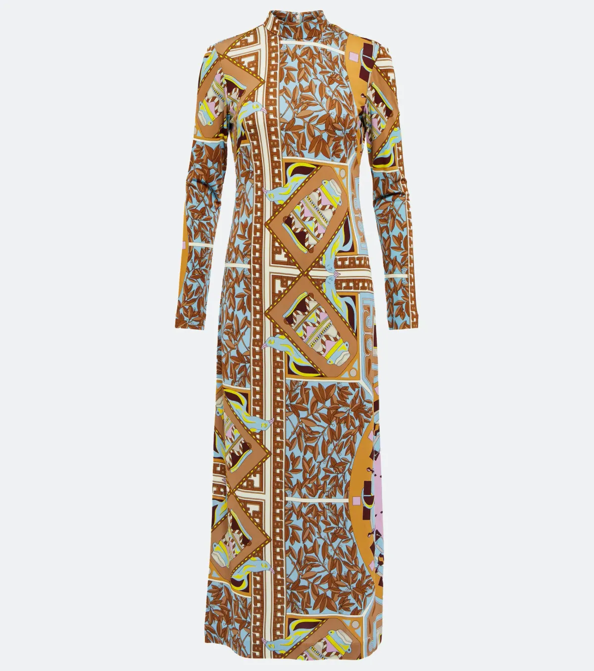 Tory Burch Mock Neck Midi Dress Print Size 4 - Image 3