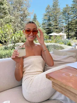 One Mile the Label Cora Strapless Maxi Dress Custard Size 8 for rent on The Volte - image 3