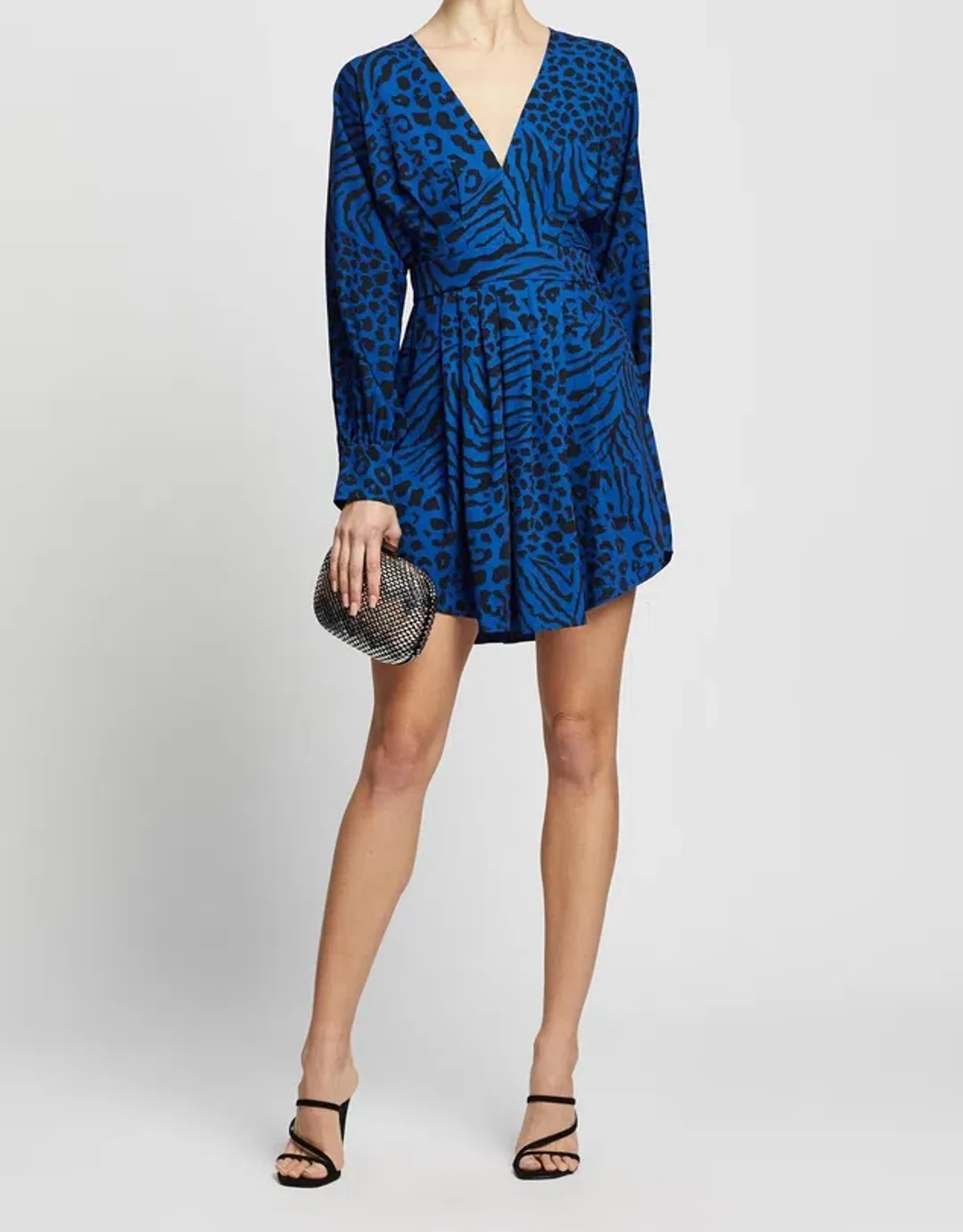 Mossman Wild Thoughts Dress Blue/Print Size 12 for rent on The Volte - main image