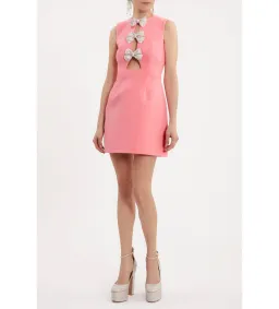 Rebecca Vallance Brittany Bow Mini Dress Pink Size 14 for rent on The Volte - image 1