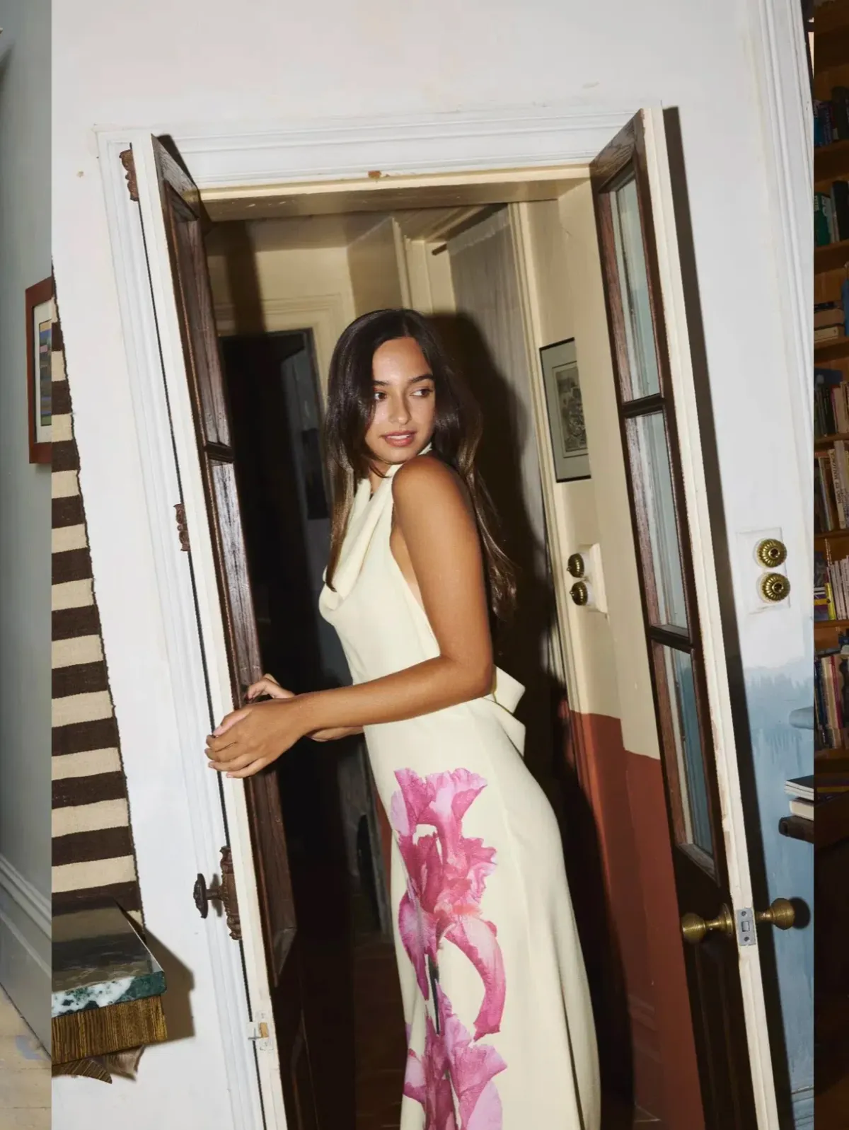 With Harper Lu Cowl Slip Dress Iris Floral Size XS/Au 6 - Image 5