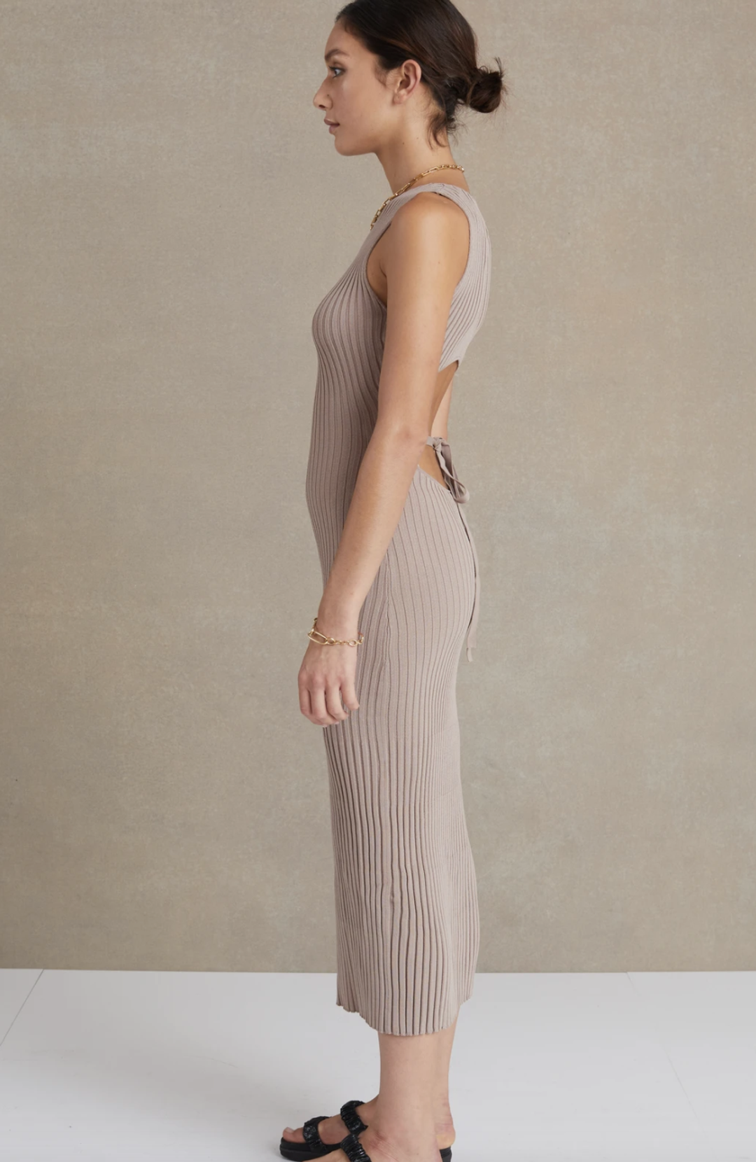 Bec & Bridge Lyla Midi Dress Grey Size 8 for rent on The Volte - main image