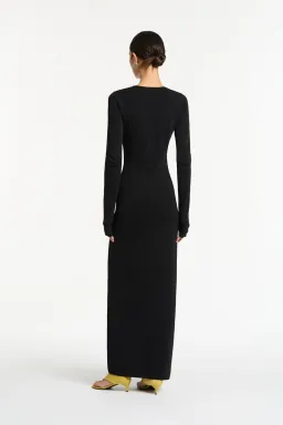 Sir the Label Kinetic Beaded Long Sleeve Maxi Dress Black Size 1 / AU 8 for rent on The Volte - image 2