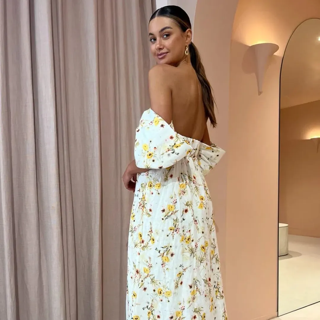 Issy Circles Dress in Yellow Poppy Size 10 for rent on The Volte - main image