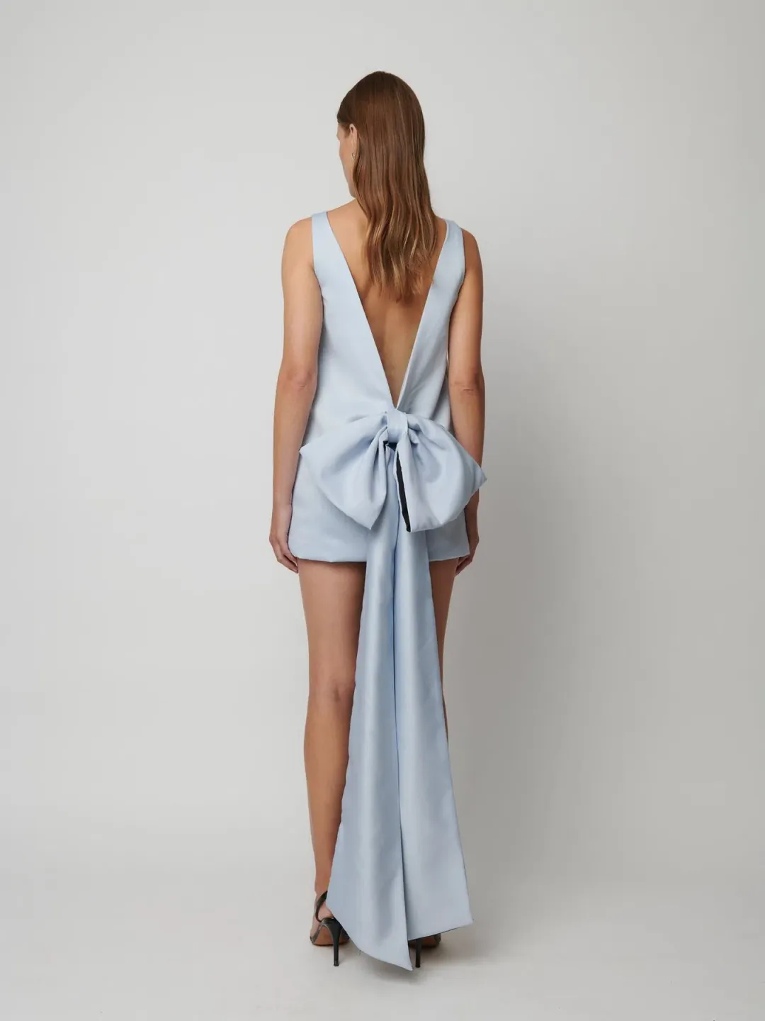 Effie Kats Nikola Mini Dress in Ice Blue Size M (AU 10) for rent on The Volte - main image