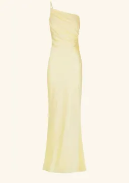 Shona Joy Luxe Asymmetrical Gathered Maxi Dress in Lemon Size 12 for rent on The Volte - image 3